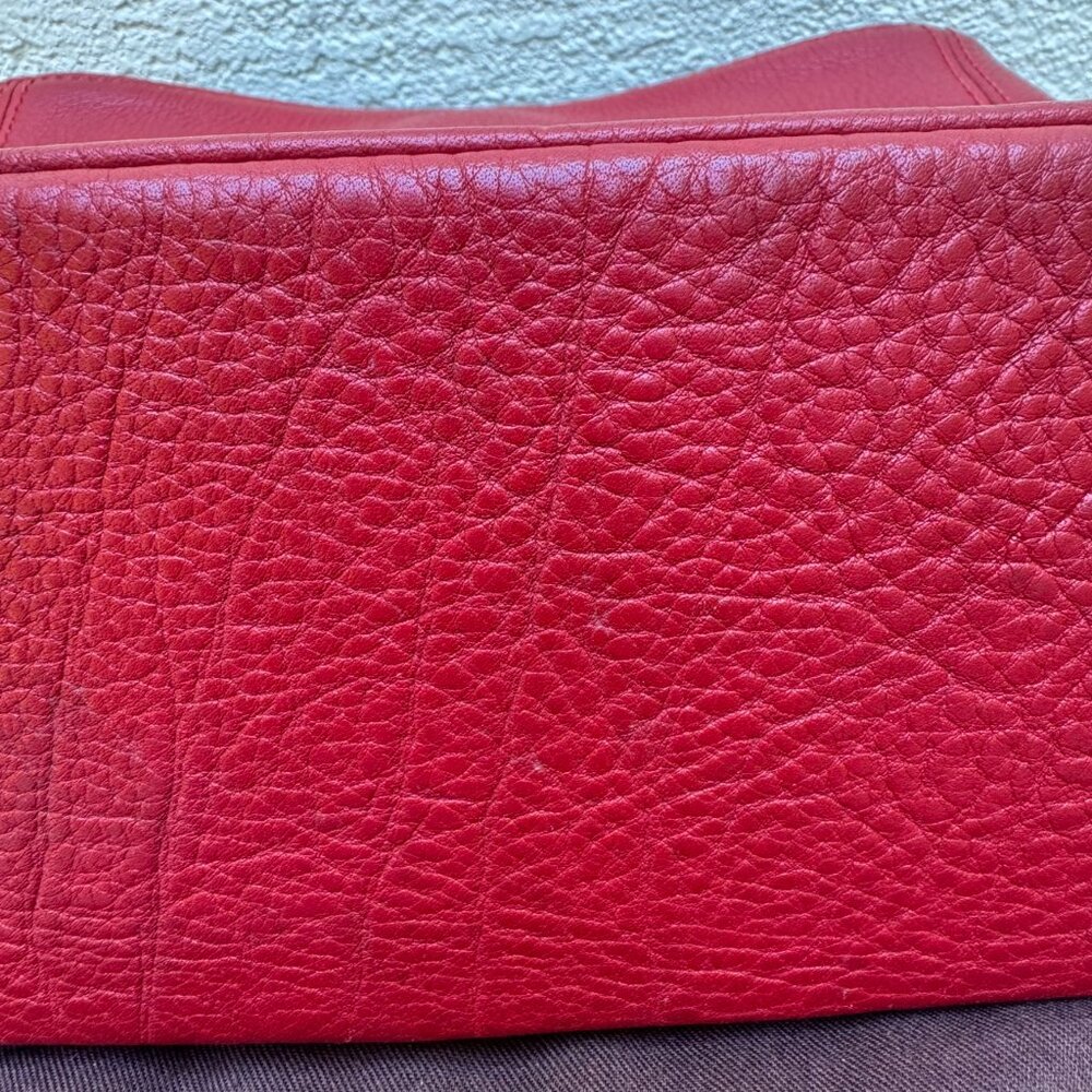Auth Vintage Tomato Red Costa Rica Coach 4924 Sonoma Pocket Zip Leather Bag - Picture 15 of 15